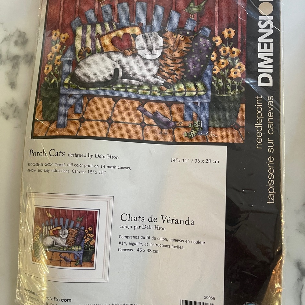 Dimensions Porch Cats Needlepoint Kit